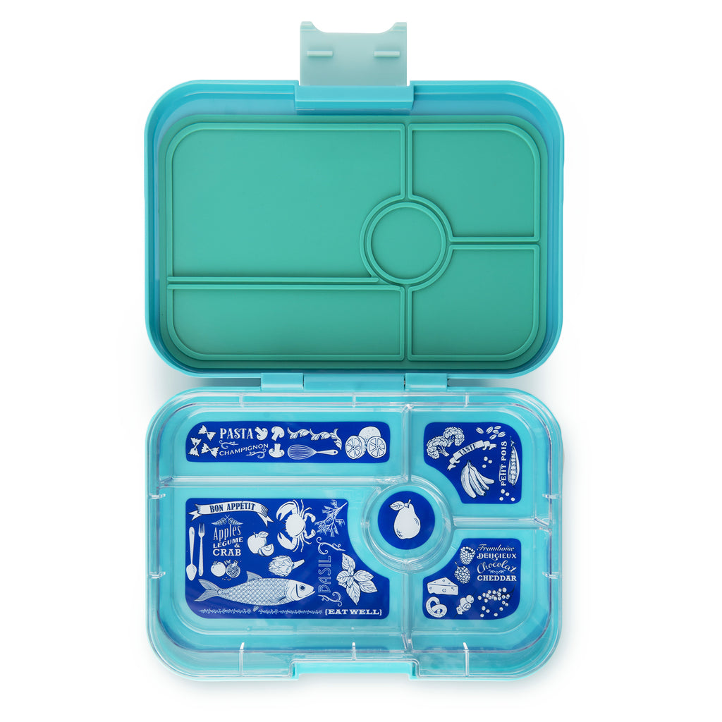 Yumbox Tapas ( 5 compartment) ~ Antibes Blue with Bon Appetit Tray