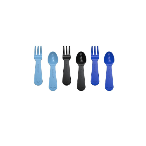 Lunch Punch Fork & Spoon Set ~ BLUE