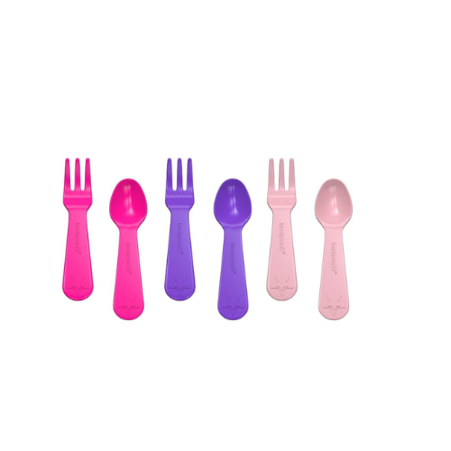 Lunch Punch Fork & Spoon Set ~ Pink