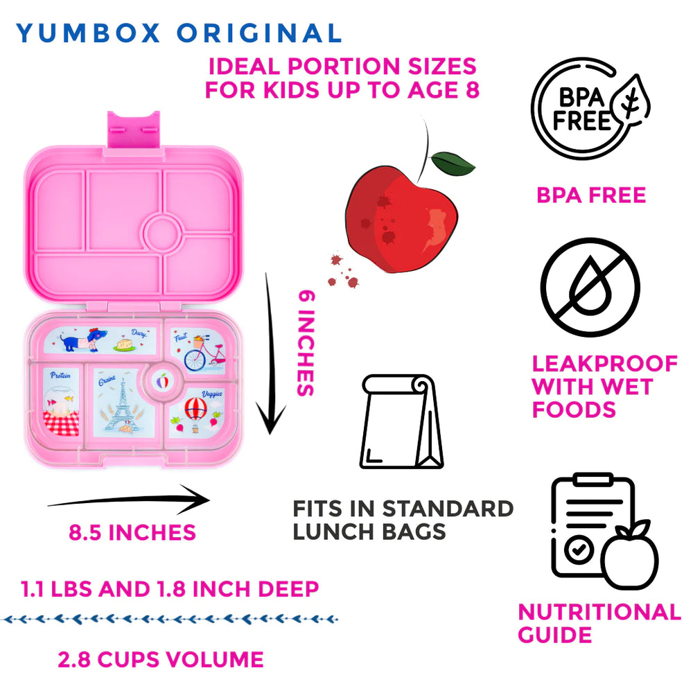 Yumbox Original (6 compartment) - Fifi Pink