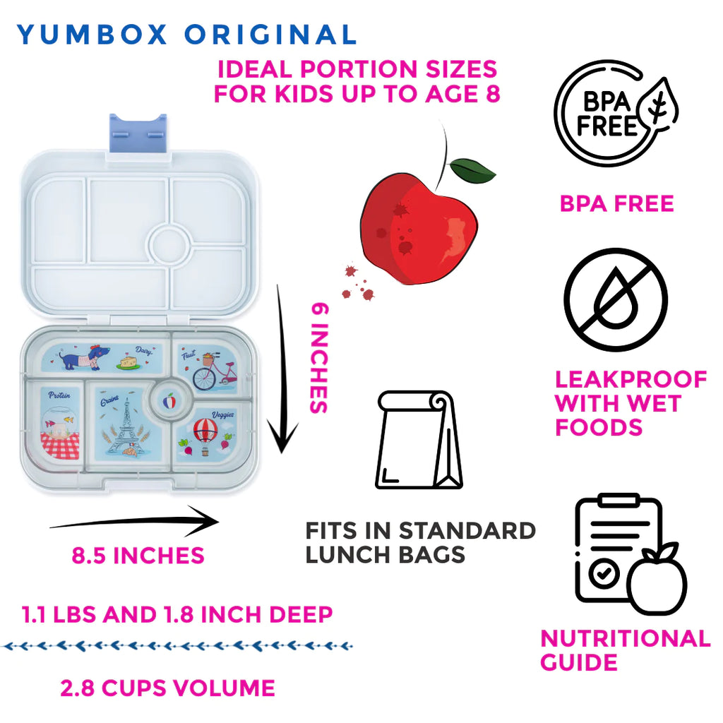 Yumbox Original (6 compartment) - Hazy Grey