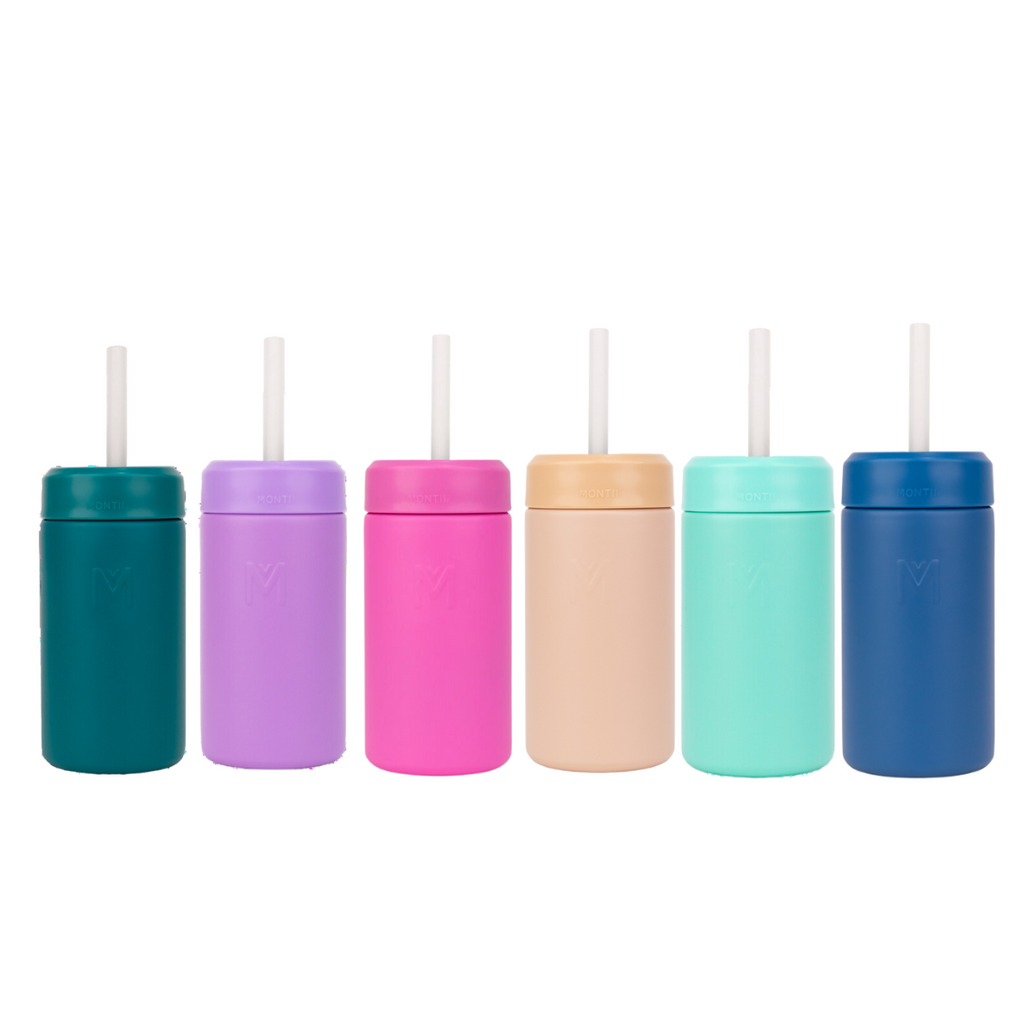 Montii Fusion Smoothie Cup and silicone straw 350ml ( 6 colours)