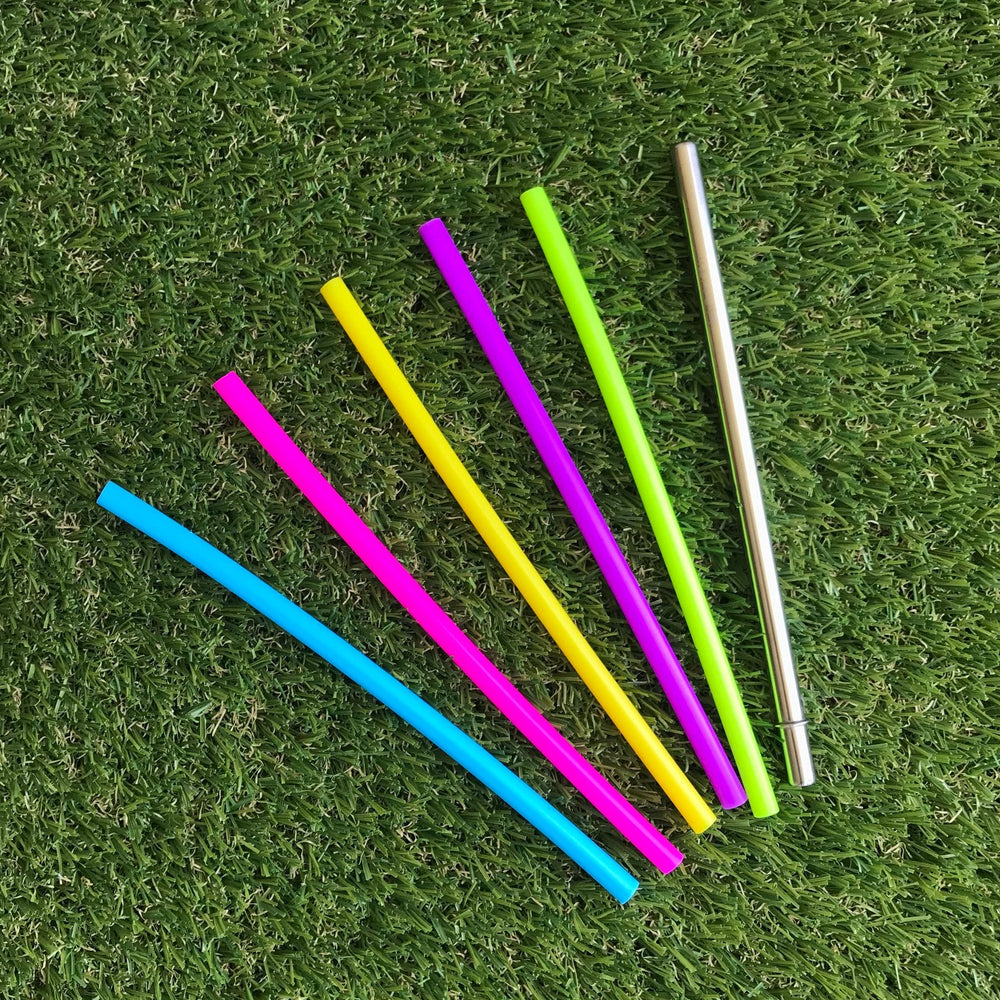 Montii Co Reusable MINI Silicone Straws ( 6 Pack)