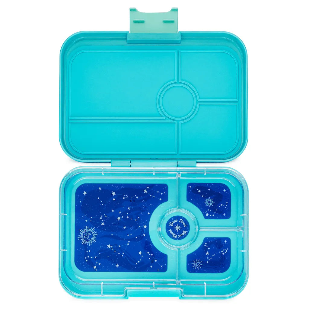 Yumbox Tapas (4 compartment) ~Antibes Blue with Zodiac Tray