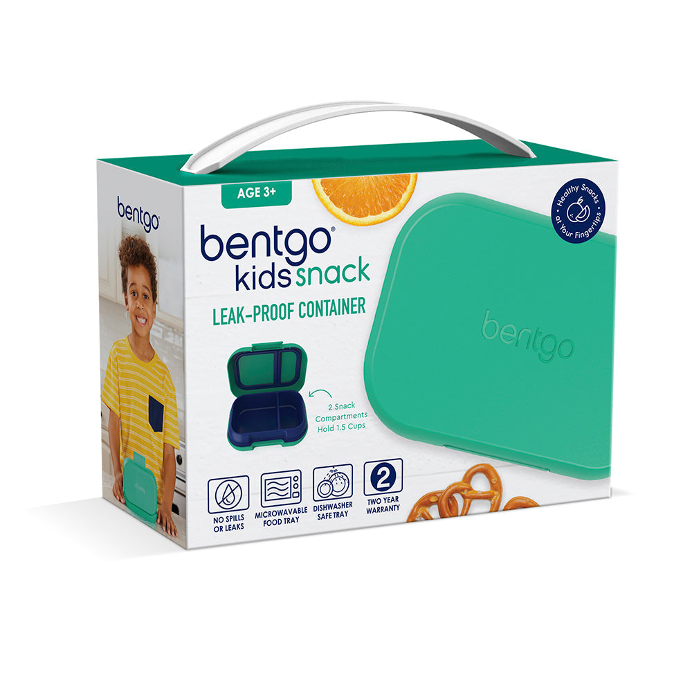 Bentgo Kids Snack Container - Green/ Navy