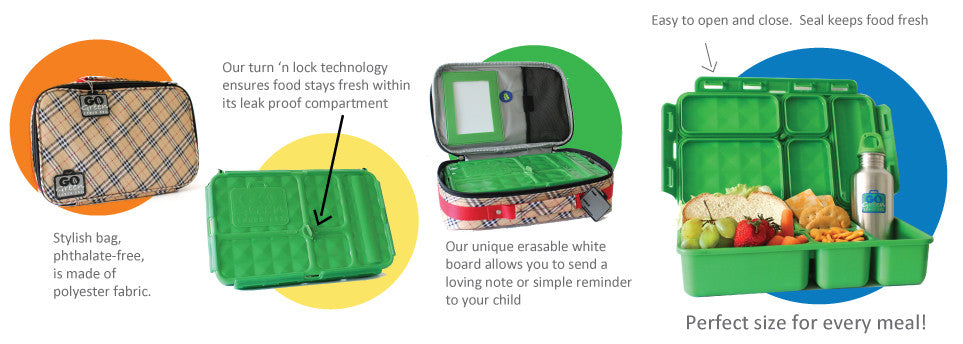 Go Green Lunch Box Set ~ Green