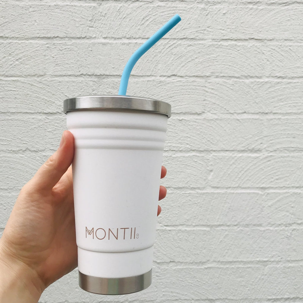 Montii Co Reusable Silicone Straws ( 6 Pack)