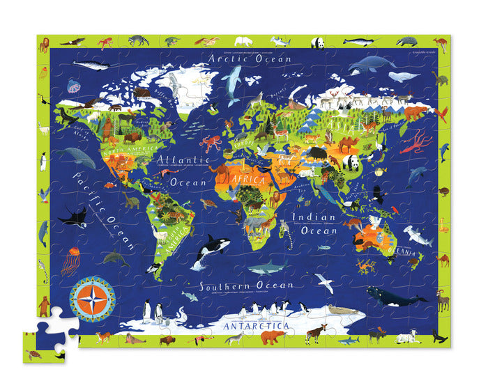Crocodile Creek Discover The World 100Piece Puzzle & Play Sets